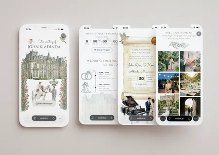 our wedding link preset Henry & Cecily (Chateau Watercolor)