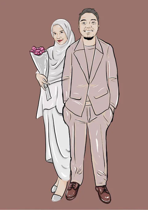 Foto sampul undangan Kafin & Lailani