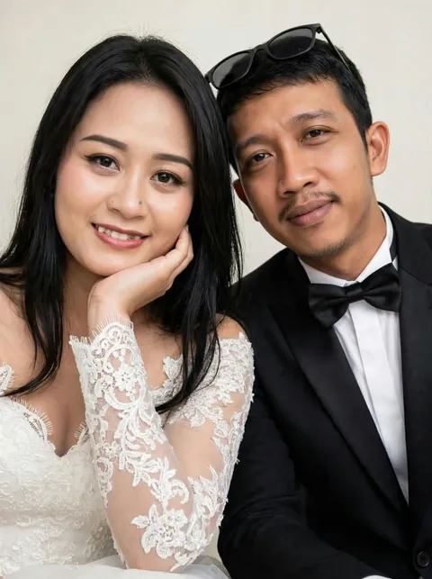 Foto sampul undangan Rini & Barok