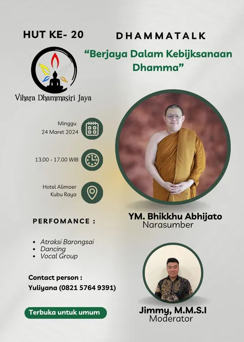 Foto sampul undangan Panitia Dhammatalk Dan Hut Vdsj 2024
