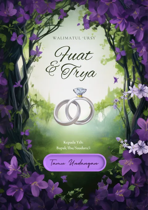Foto sampul undangan Trya & Fuat