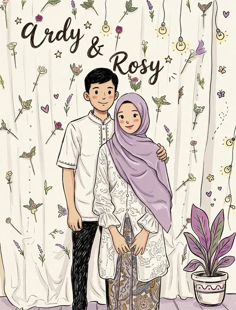 Foto sampul undangan Rossi & Erdy