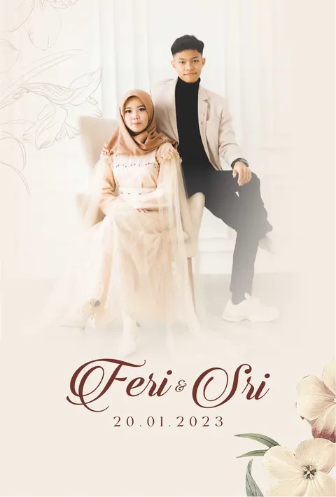 Foto sampul undangan Sri & Feri