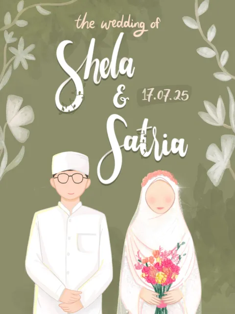Foto sampul undangan Satria & Ria