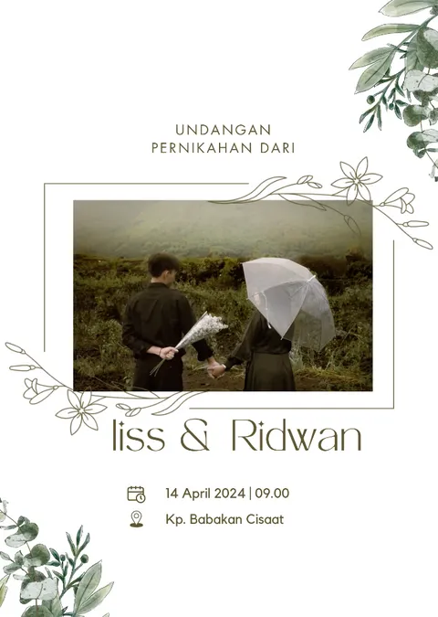 Foto sampul undangan Ridwan & Iiss
