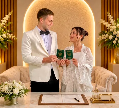 Foto sampul undangan Leo & Thalia