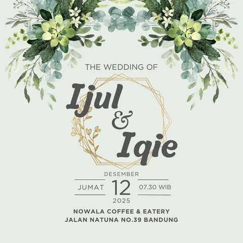 Foto sampul undangan Iqie & Ijul