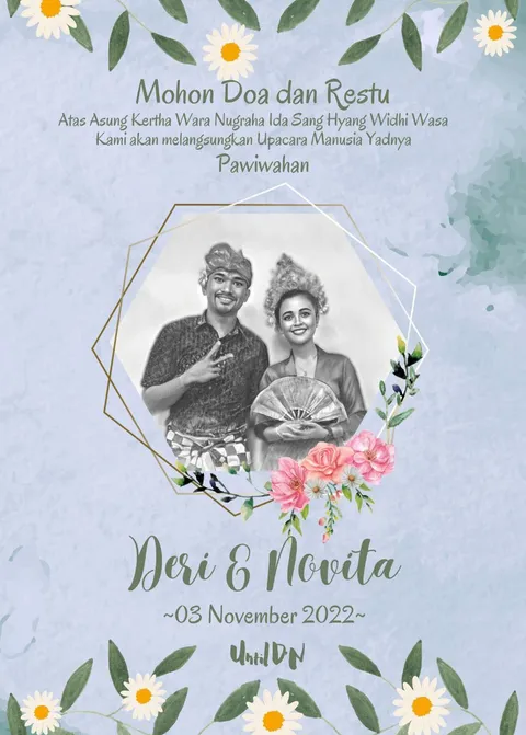 Foto sampul undangan Novita & Deri