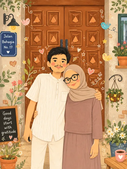 Foto sampul undangan Iif & Irfan