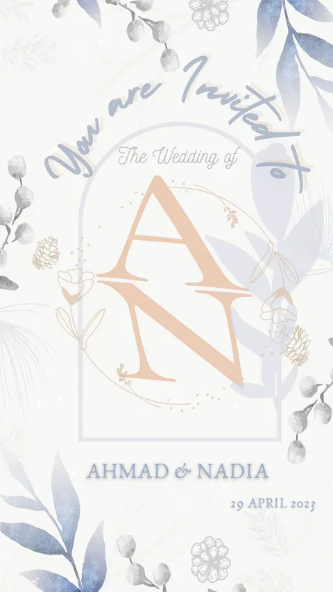 Foto sampul undangan Nadia & Ahmad