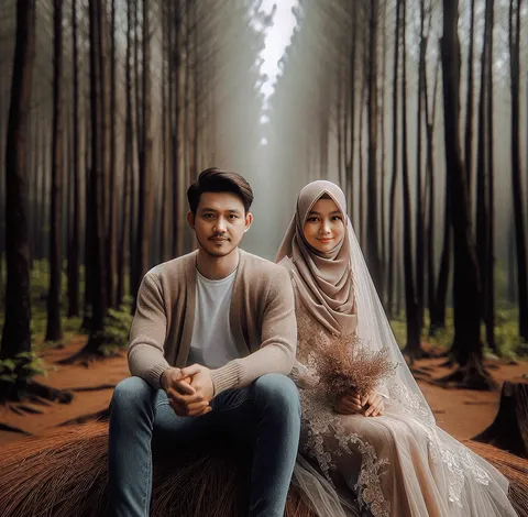 Foto sampul undangan Novia & Zaenal