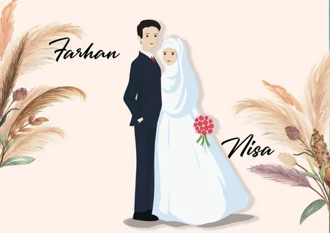 Foto sampul undangan Nisa & Farhan