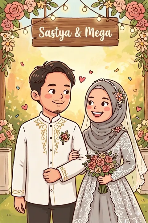 Foto sampul undangan Mega & Sastya