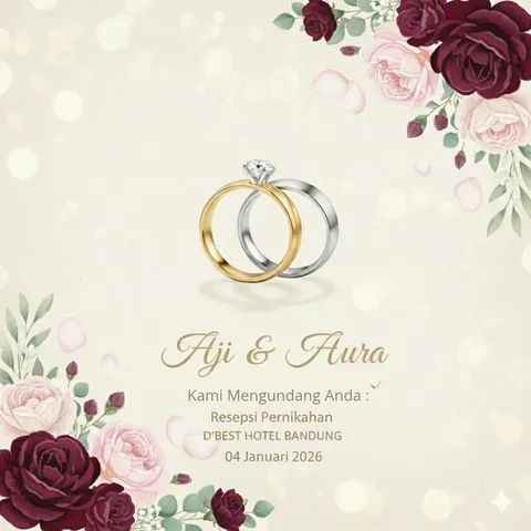Foto sampul undangan Aura & Aji