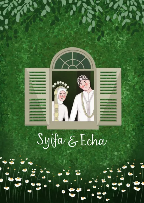 Foto sampul undangan Echa & Syifa