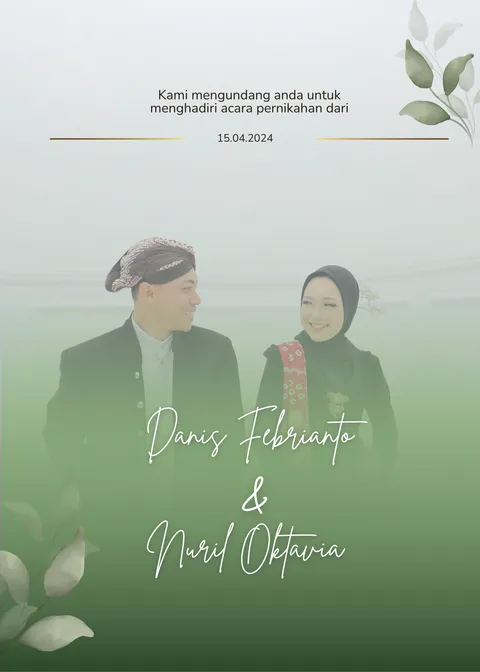 Foto sampul undangan Nuril & Danis