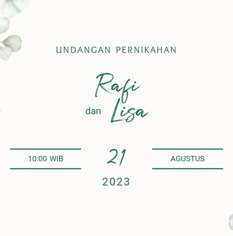 Foto sampul undangan Lisa & Rafi