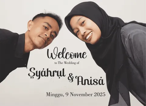 Foto sampul undangan Syahrul & Anisa