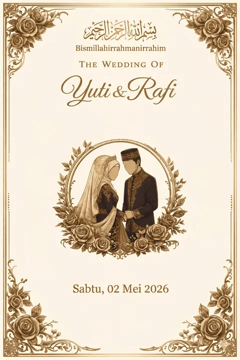 Foto sampul undangan Rafi & Yuti