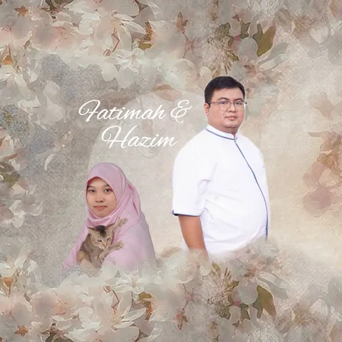 Foto sampul undangan Hazim & Fatim