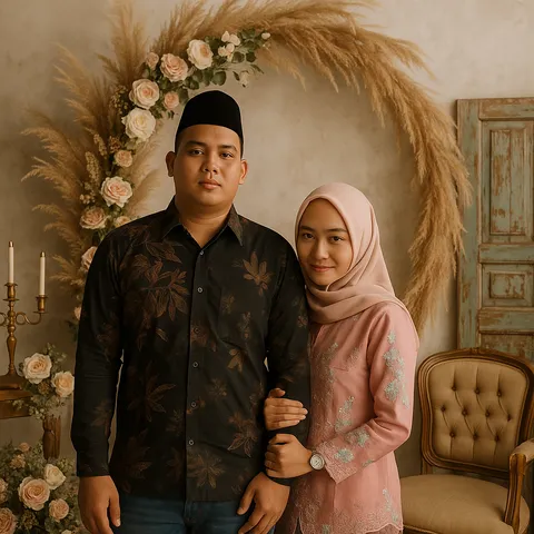 Foto sampul undangan Laras & Anwar