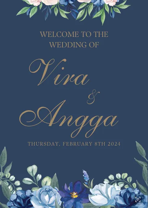 Foto sampul undangan Angga & Vira