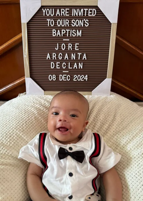 Foto sampul undangan Jore Arganta Declan Baptism