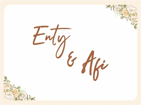 Foto sampul undangan Afi & Enty