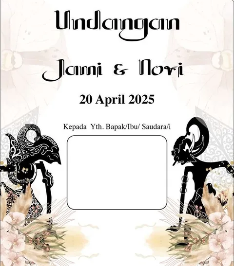 Foto sampul undangan Novi & Jami