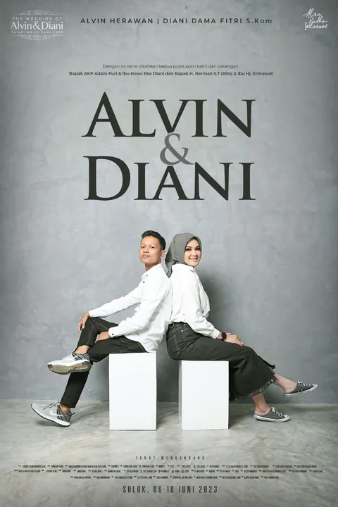 Foto sampul undangan Diani & Alvin