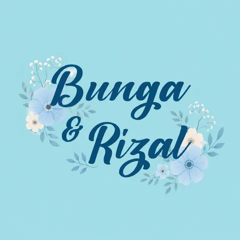 Foto sampul undangan Rizal & Bunga