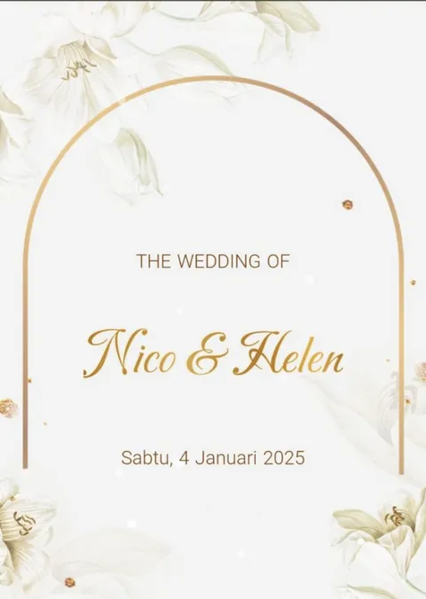 Foto sampul undangan Helen & Nico