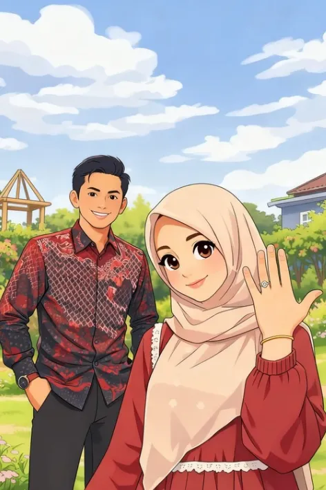 Foto sampul undangan Taris & Alfian
