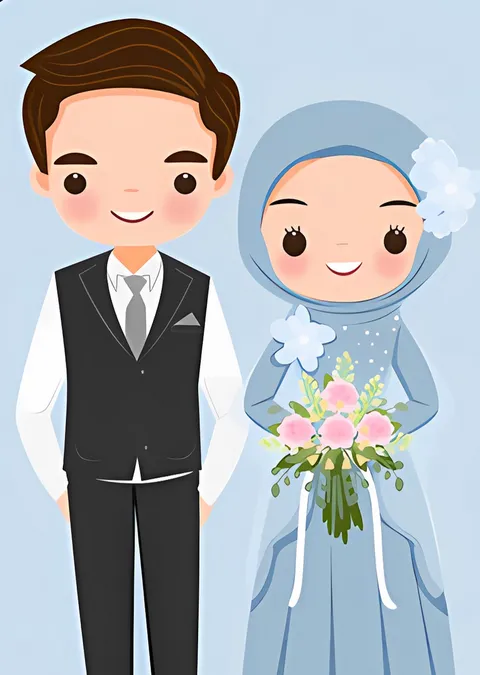 Foto sampul undangan Wahid & Vira