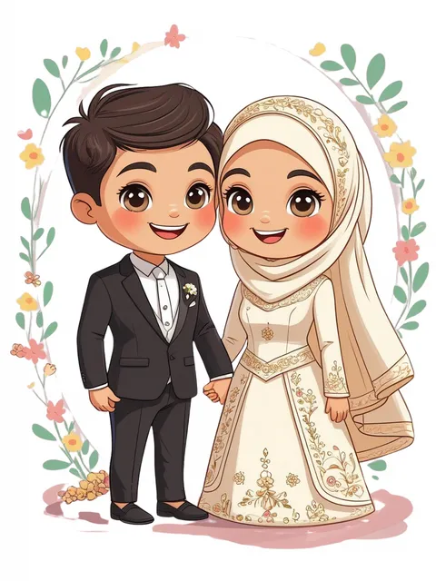Foto sampul undangan Suhadi & Rani