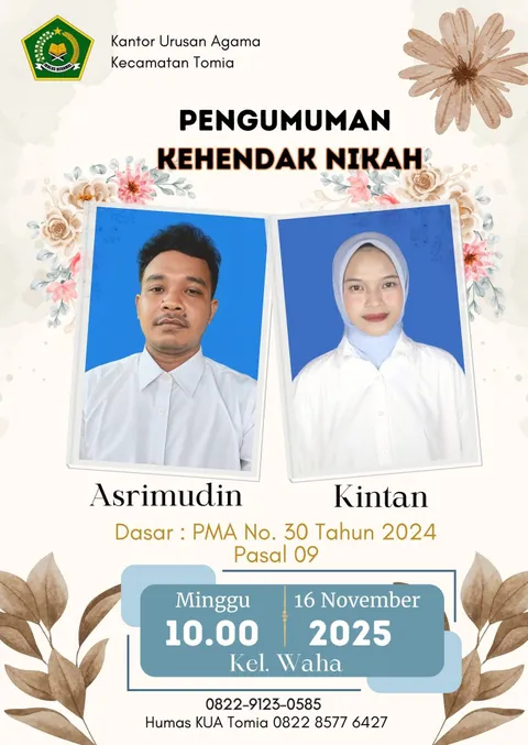 Foto sampul undangan Intan & Mudin