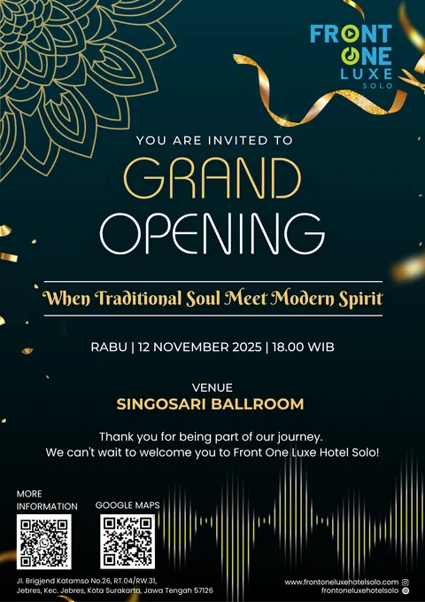 Foto sampul undangan Front One Luxe Hotel Solo