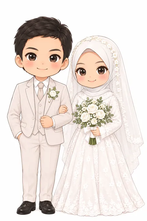 Foto sampul undangan Muhammad Malik Ibrahim & Tsaniata Wahyu Hidayat