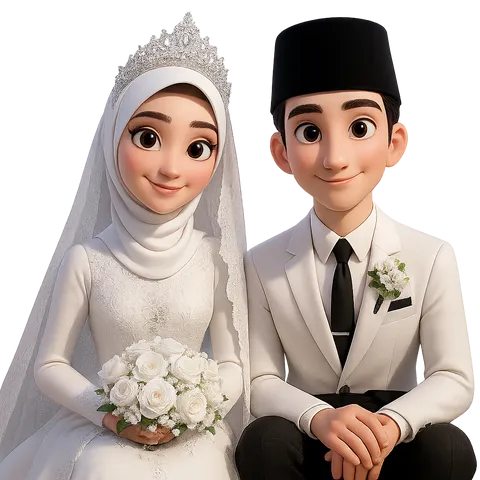 Foto sampul undangan Novan & Adzkia