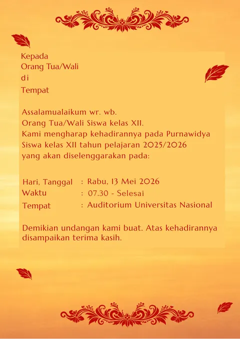 Foto sampul undangan Wisuda Sma Garuda Cendekia