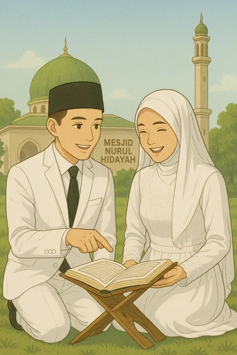 Foto sampul undangan Milka & Fuad