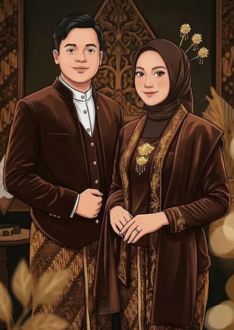 Foto sampul undangan Fahmi Ihya Ulumuddin & Ratna Sari