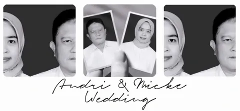 Foto sampul undangan Andri & Micke