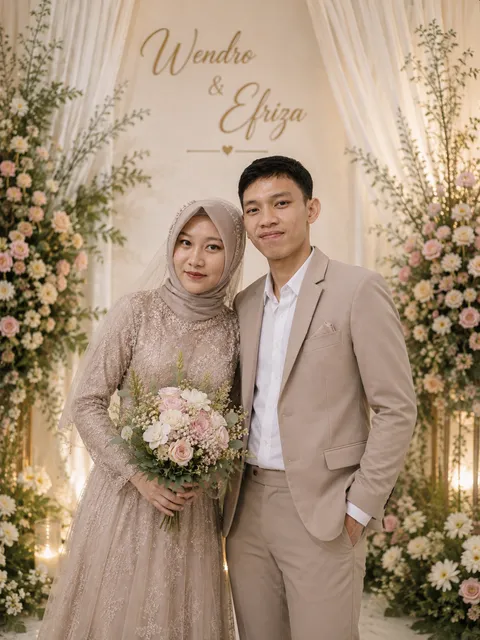 Foto sampul undangan Efriza & Wendro