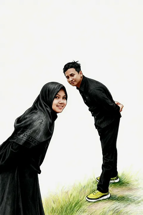 Foto sampul undangan Husnul & Ahmad