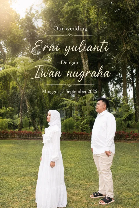 Foto sampul undangan Erni Yulianti & Iwan Nugraha