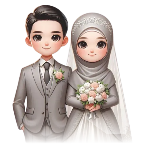 Foto sampul undangan Napi & Nur