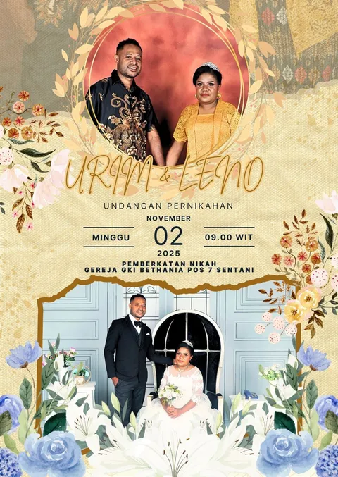 Foto sampul undangan Urim & Leno