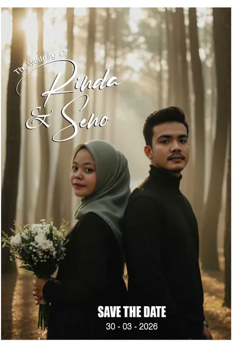 Foto sampul undangan Seno & Rinda
