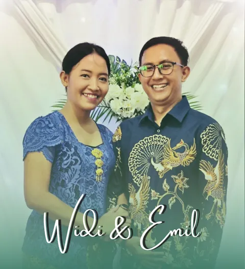 Foto sampul undangan Widi & Emil